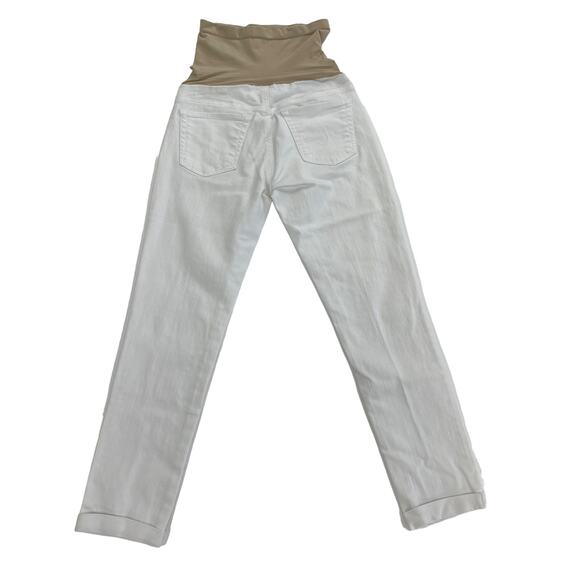 Adriano Goldschmied White Denim Skinny Ankle Maternity Jean Womens 27 AS IS - Picture 8 of 9